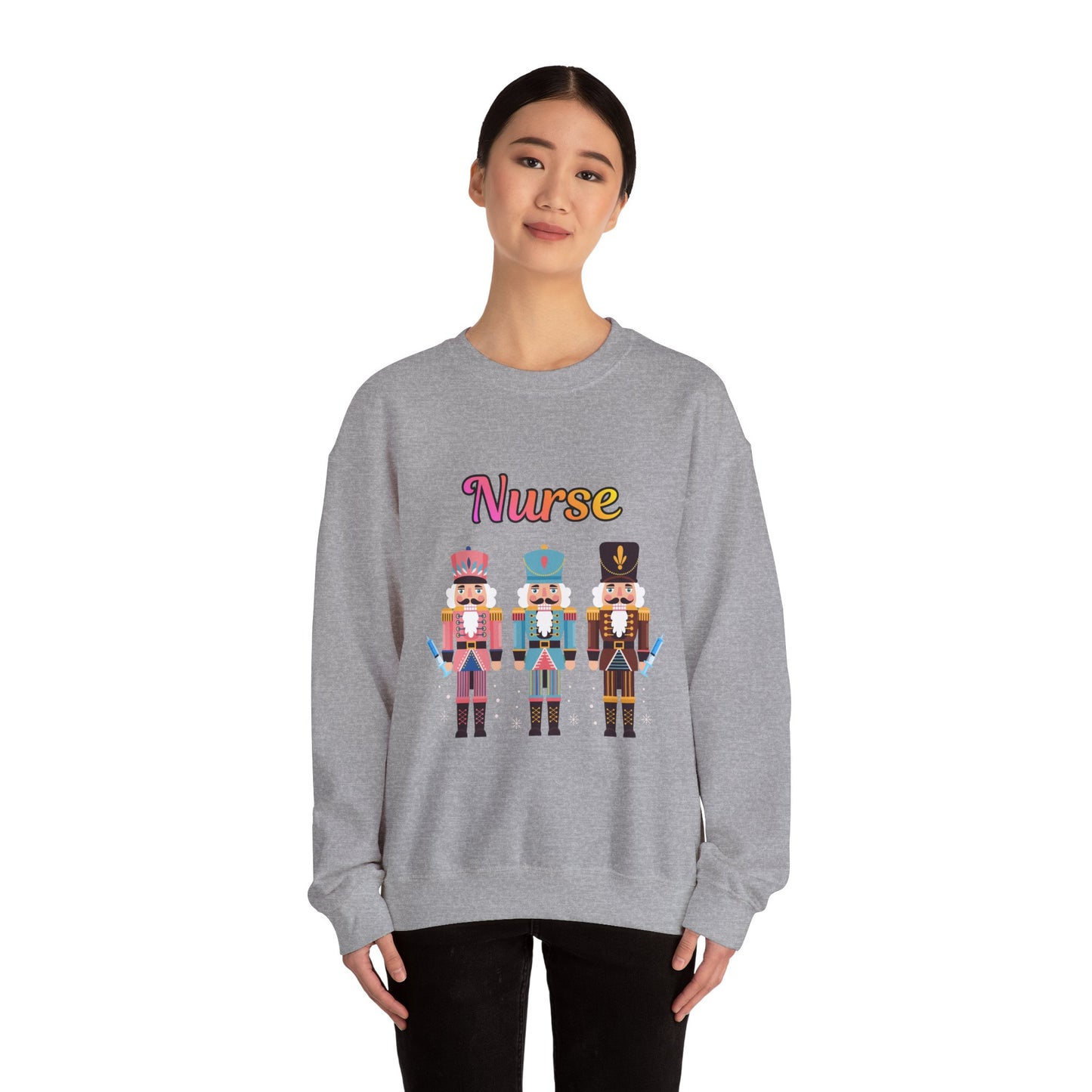 Nurse Nutcracker Unisex Heavy Blend™ Crewneck Sweatshirt
