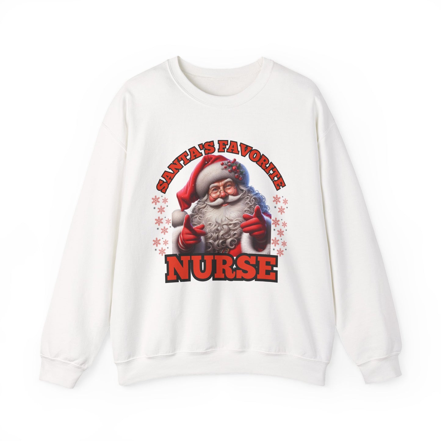 Santa's Favorite Nurse Unisex Heavy Blend™ Crewneck Sweatshirt