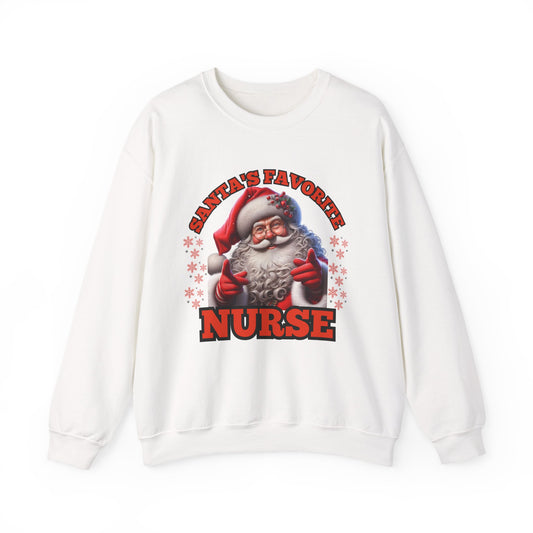 Santa's Favorite Nurse Unisex Heavy Blend™ Crewneck Sweatshirt