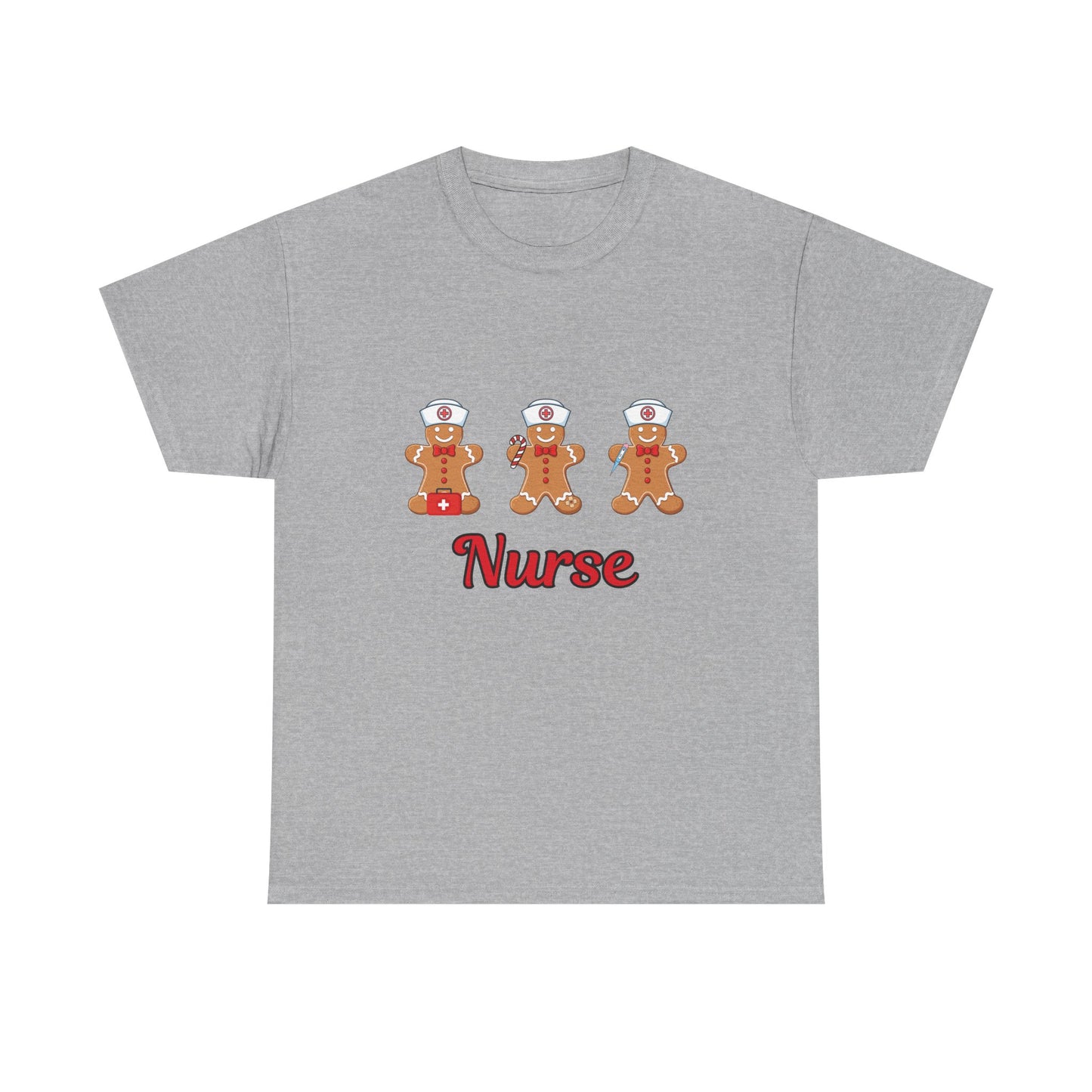 Nurse Gingerbread Unisex Heavy Cotton Tee