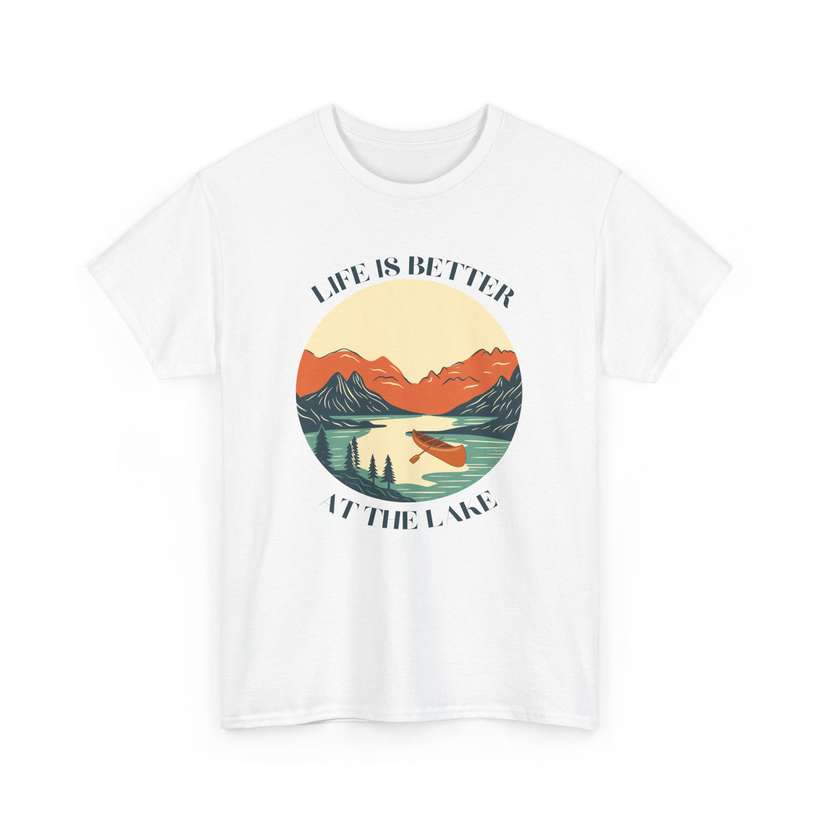 Life Is Better At The Lake Unisex Heavy Cotton Tee