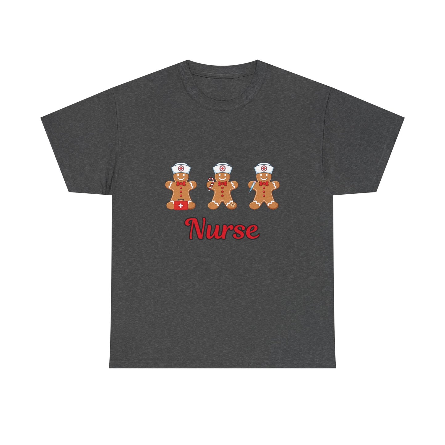 Nurse Gingerbread Unisex Heavy Cotton Tee