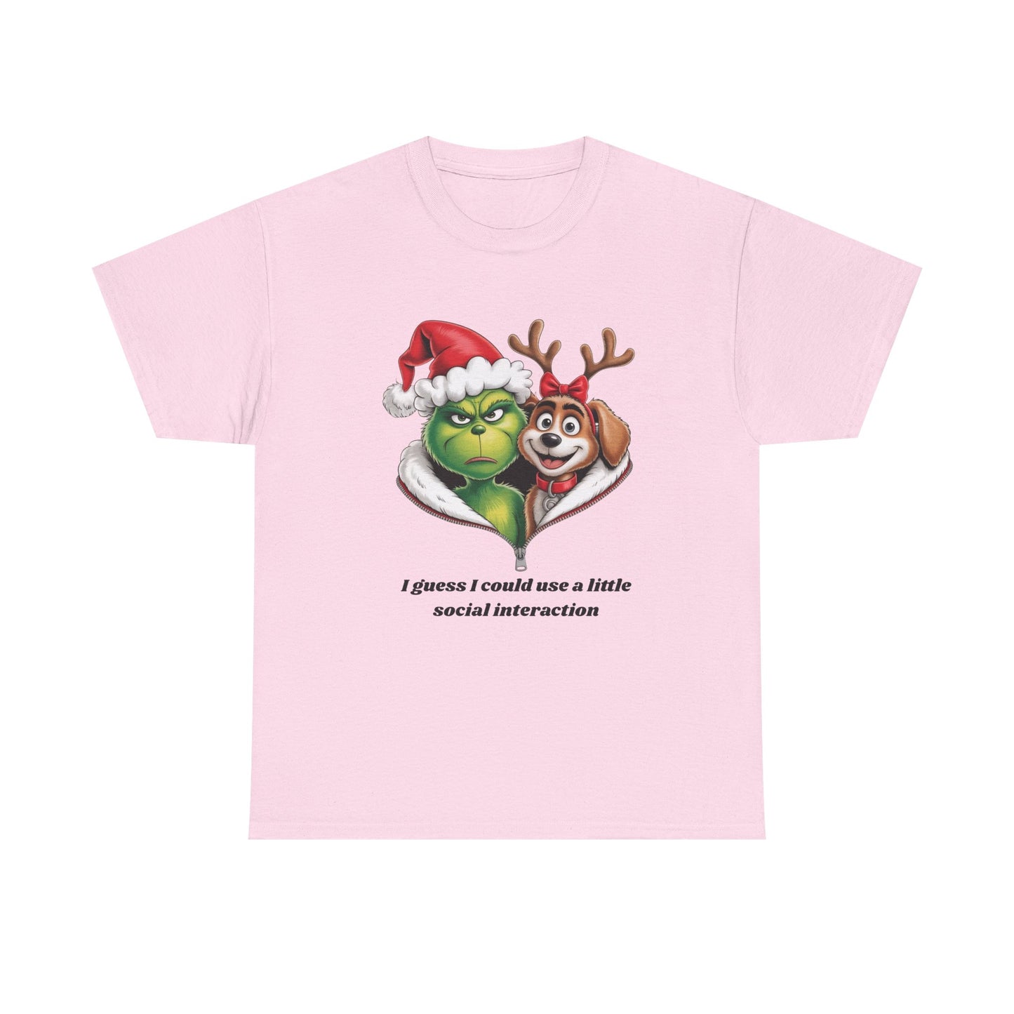 Social Interaction Grinch Unisex Heavy Cotton Tee