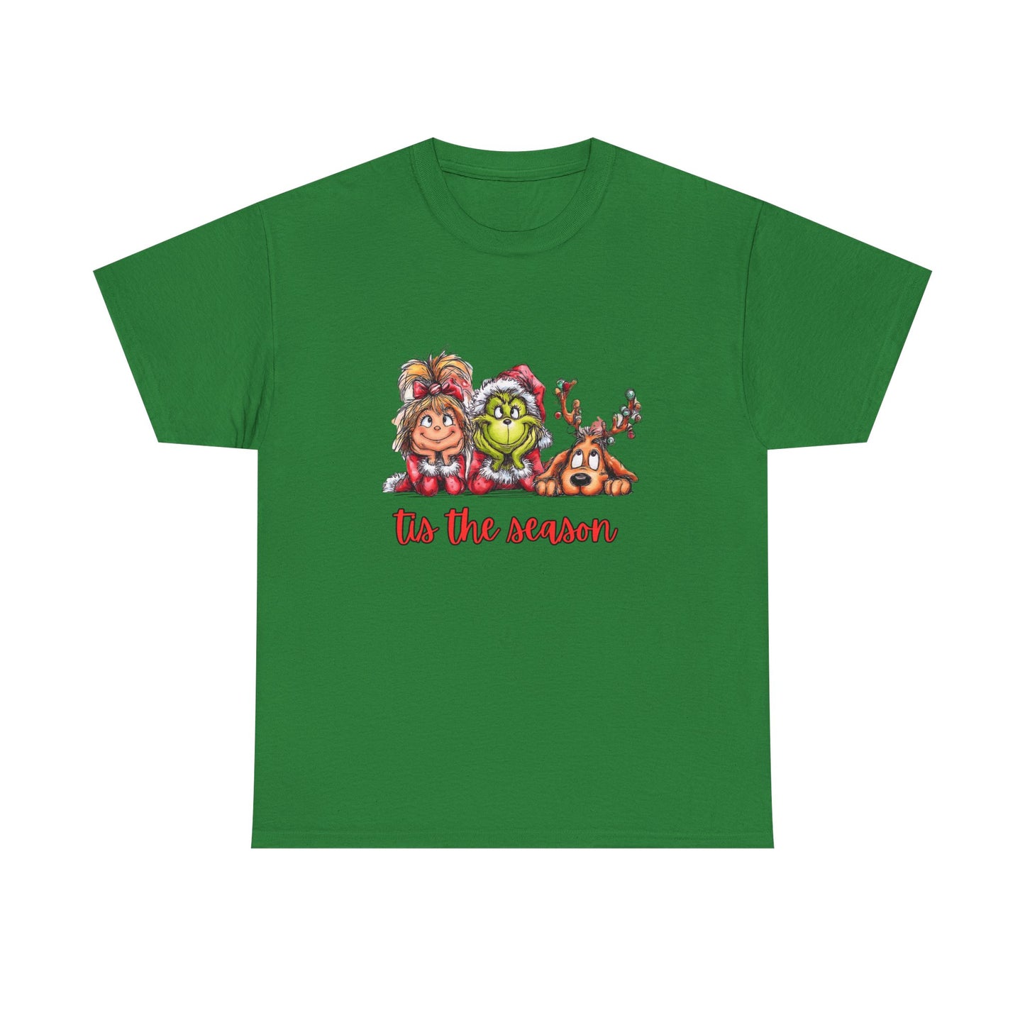 Tis The Season Grinch Unisex Heavy Cotton Tee