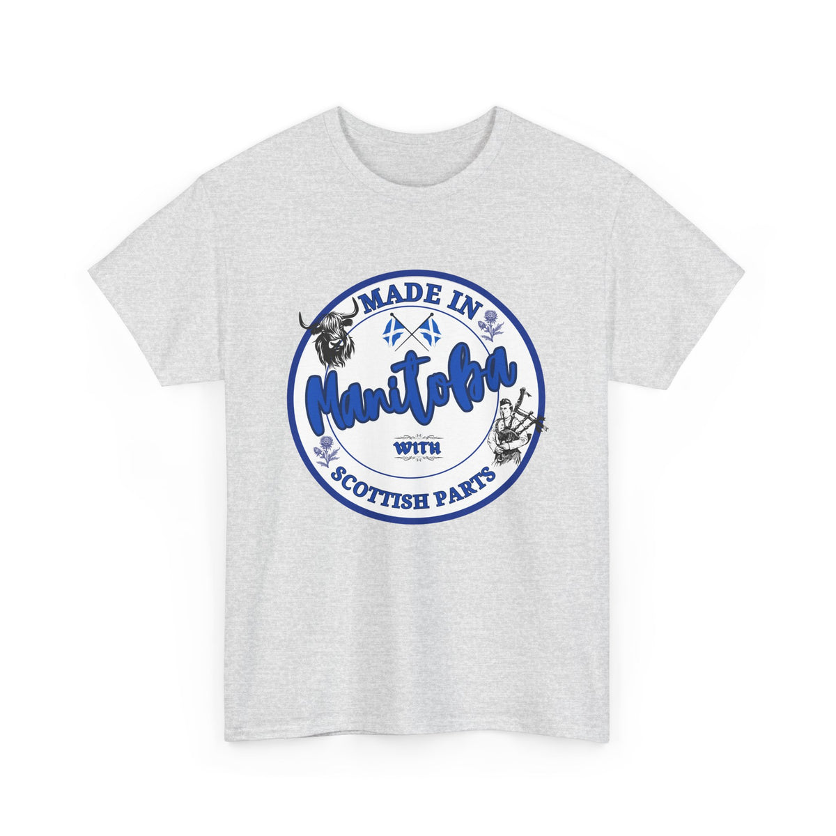 Made In Manitoba With Scottish Parts Unisex Heavy Cotton Tee