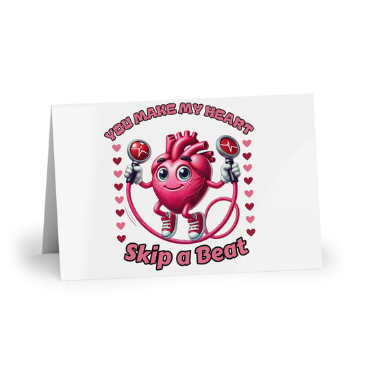 You Make My Heart Skip A Beat Blank Greeting Card