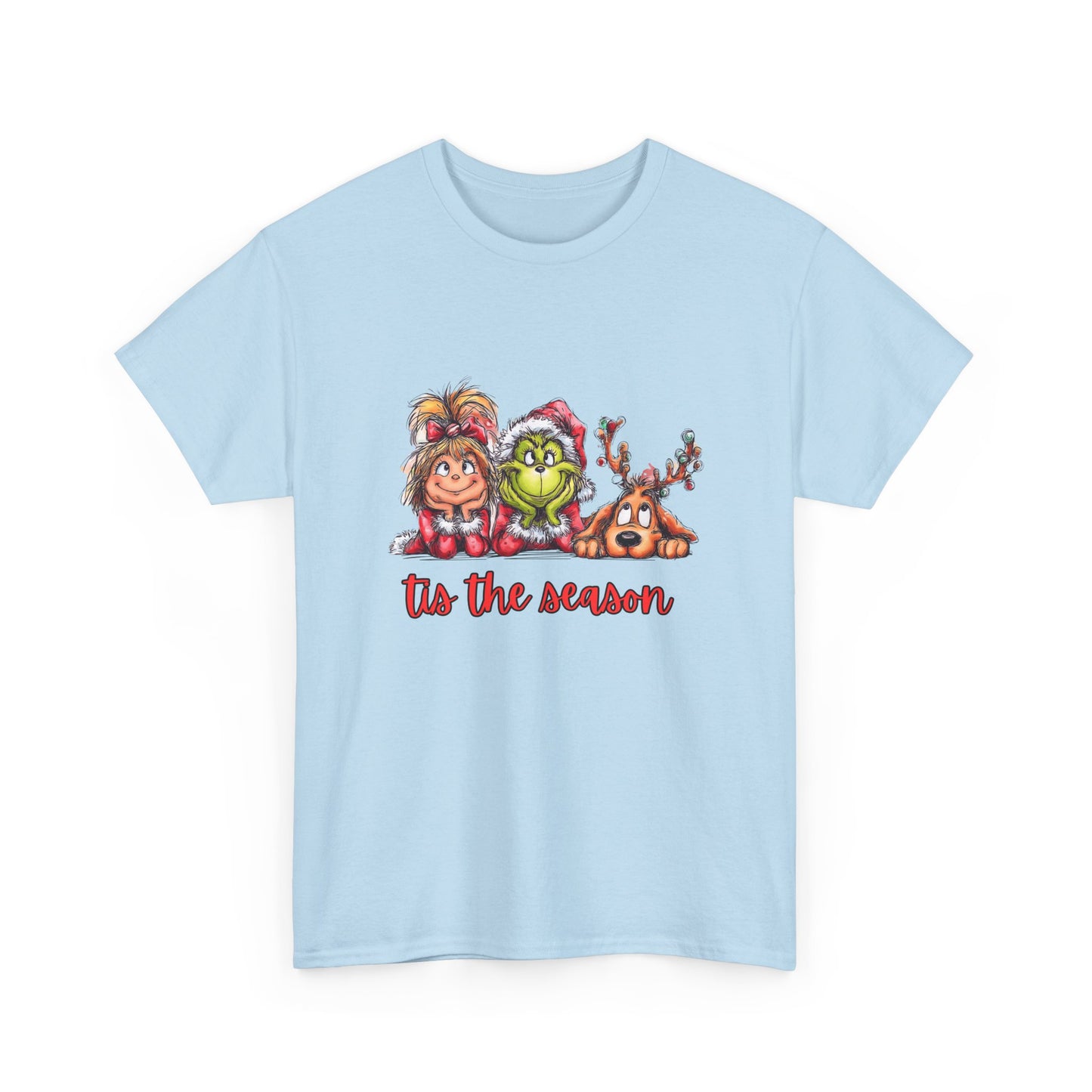 Tis The Season Grinch Unisex Heavy Cotton Tee