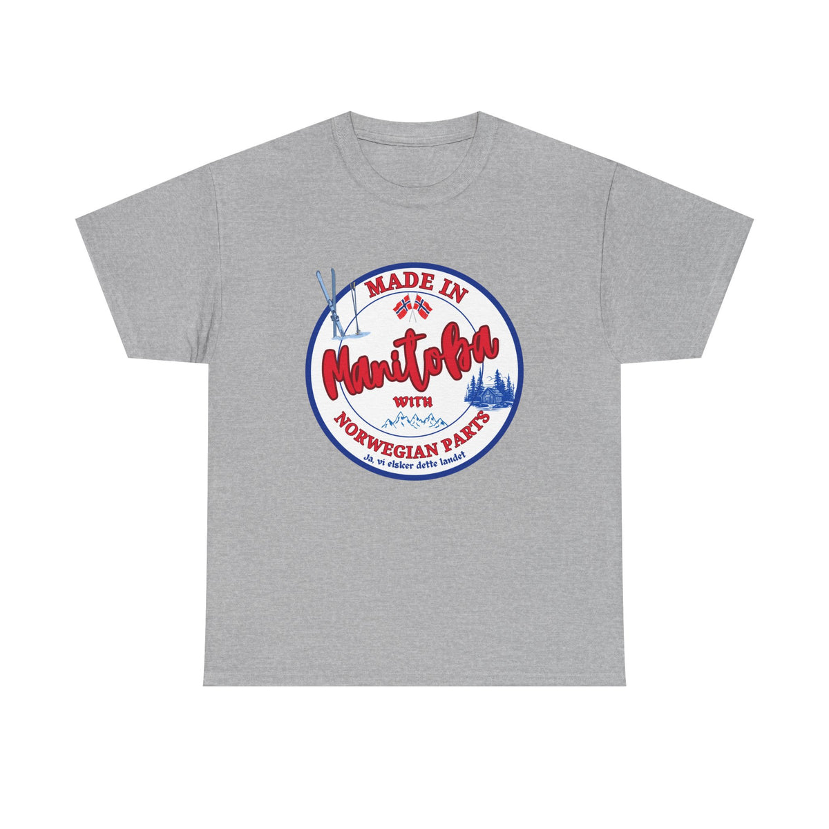 Made In Manitoba With Norwegian Parts Unisex Heavy Cotton Tee