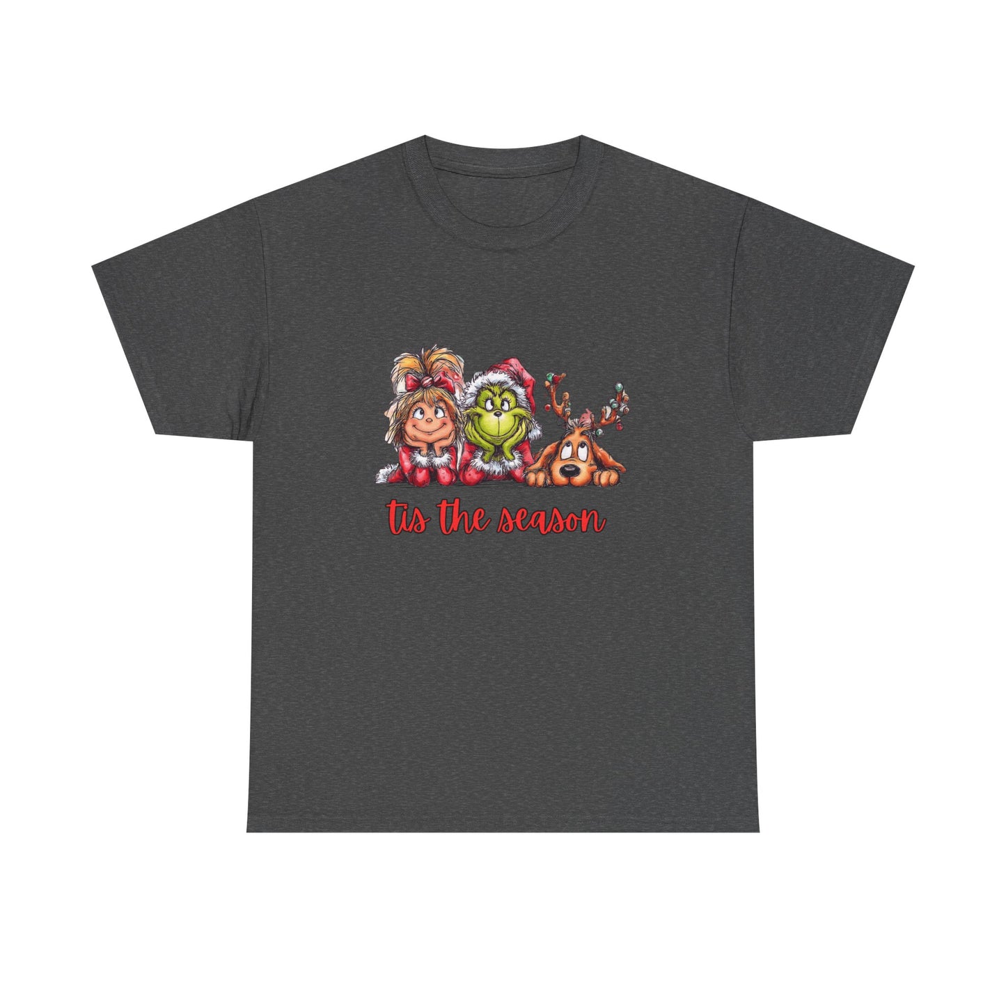 Tis The Season Grinch Unisex Heavy Cotton Tee