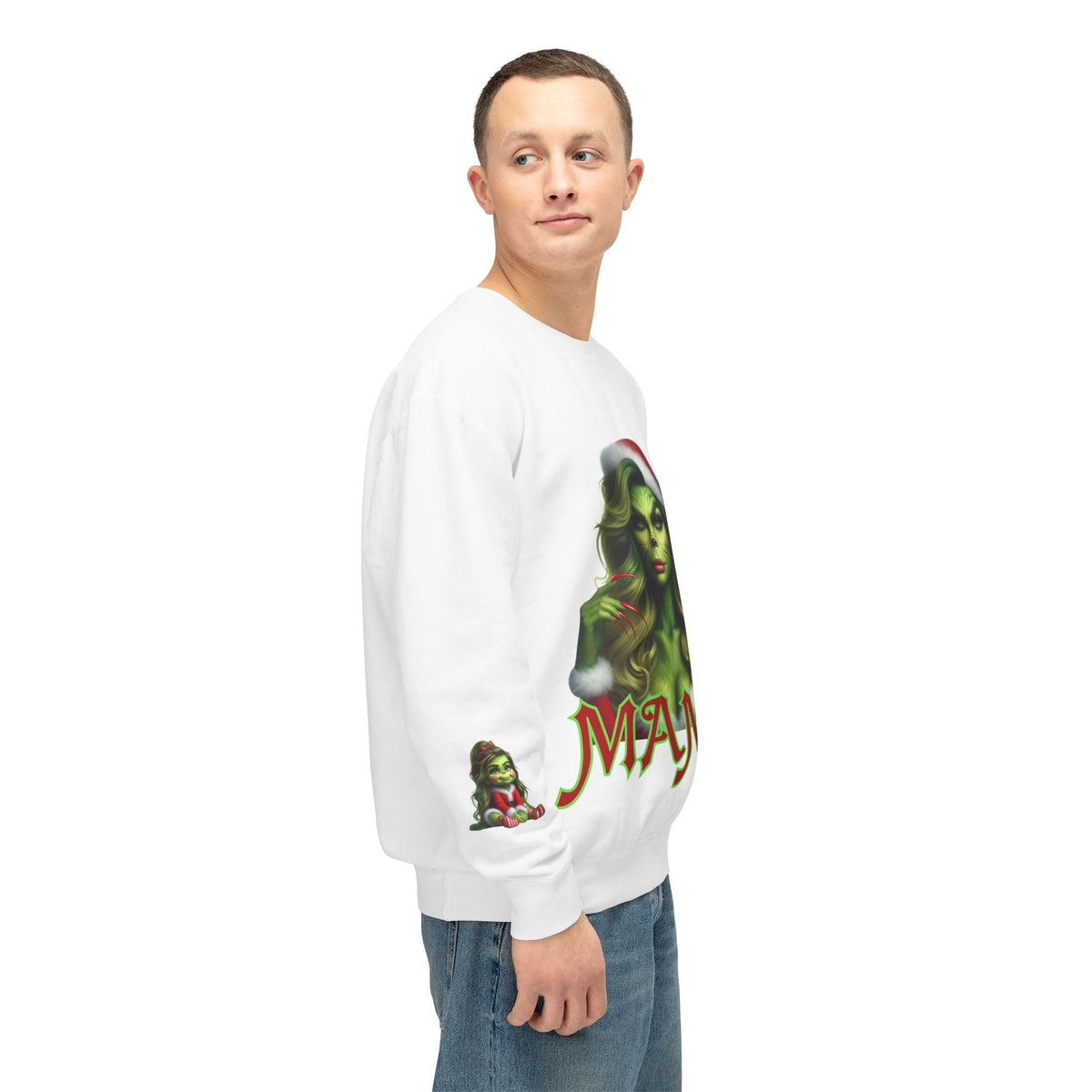 Mama Grinch Unisex Lightweight Crewneck Sweatshirt