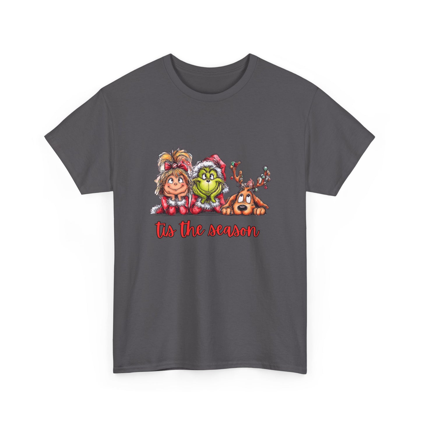 Tis The Season Grinch Unisex Heavy Cotton Tee