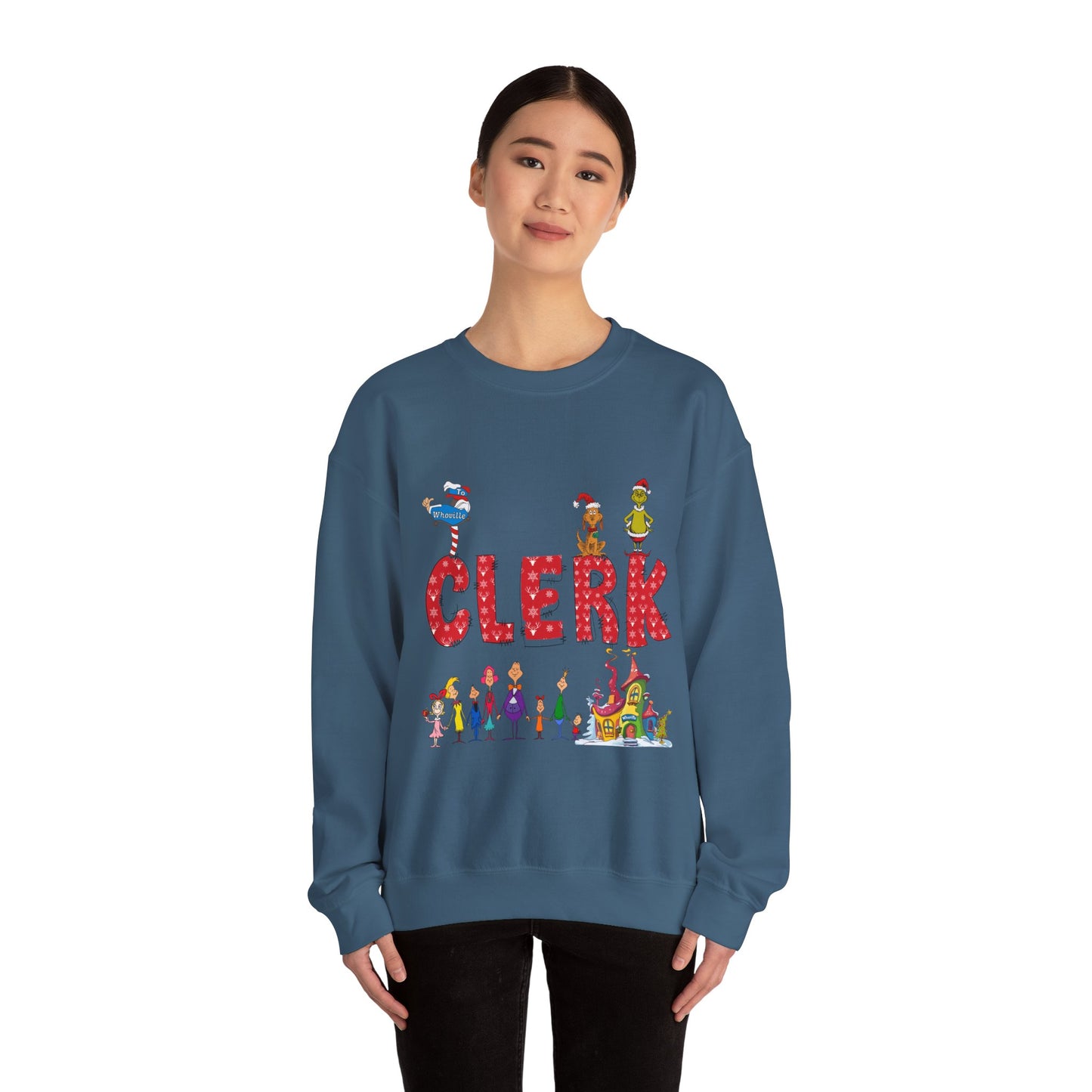 Clerk Grinch Unisex Heavy Blend™ Crewneck Sweatshirt