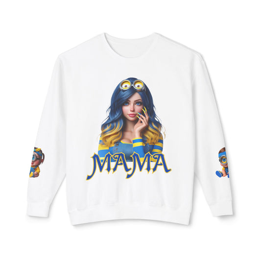 Mama Minion Unisex Lightweight Crewneck Sweatshirt