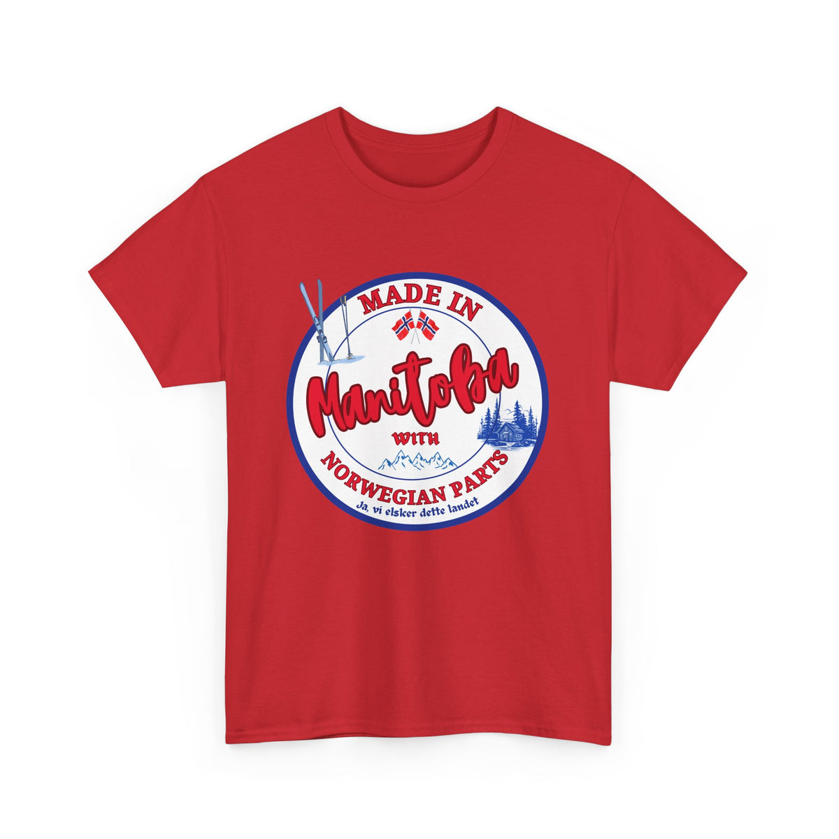 Made In Manitoba With Norwegian Parts Unisex Heavy Cotton Tee
