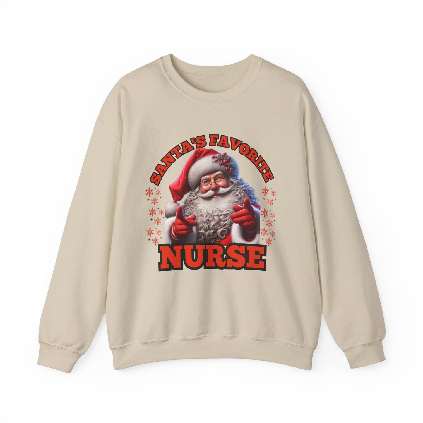 Santa's Favorite Nurse Unisex Heavy Blend™ Crewneck Sweatshirt