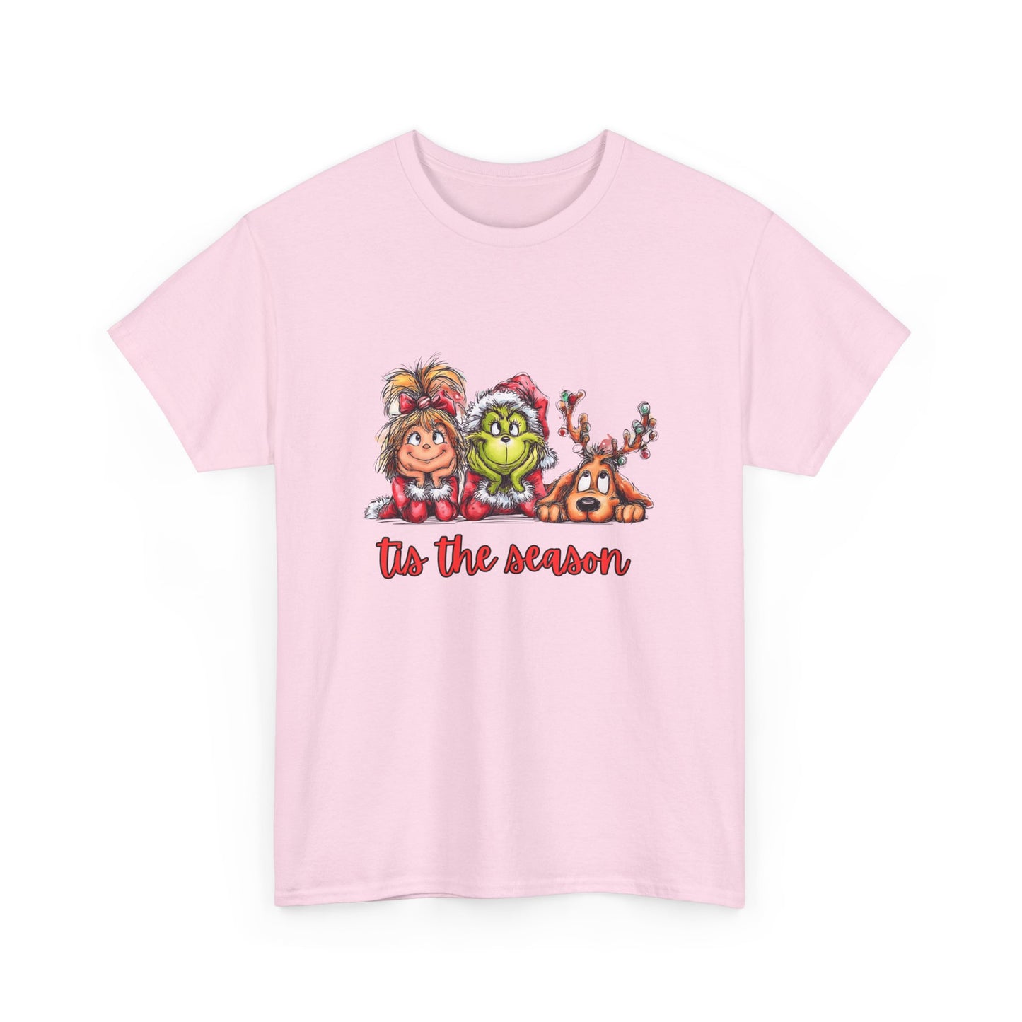 Tis The Season Grinch Unisex Heavy Cotton Tee