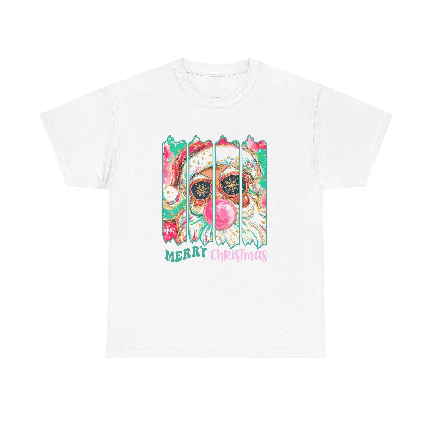 Santa Merry Christmas Unisex Heavy Cotton Tee