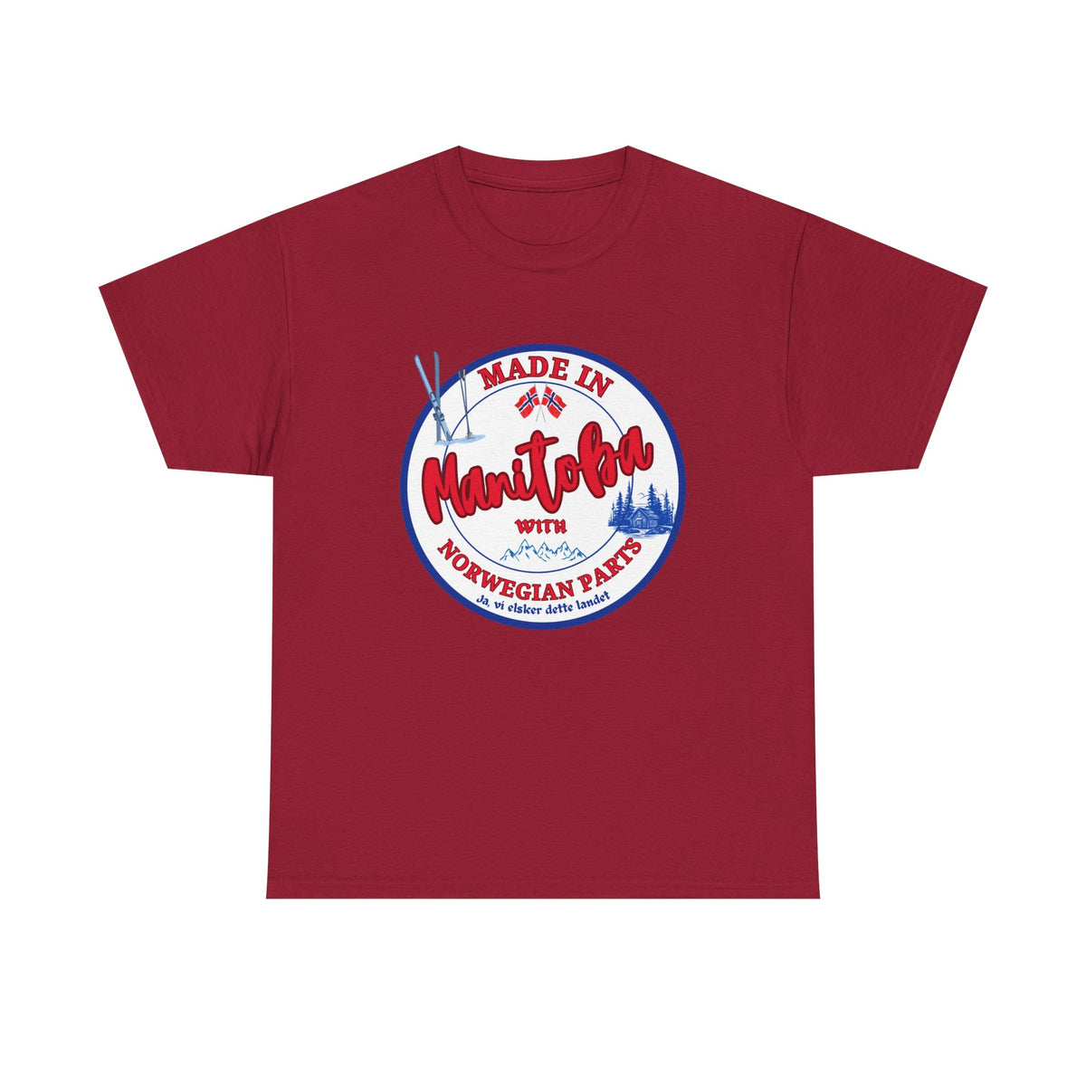 Made In Manitoba With Norwegian Parts Unisex Heavy Cotton Tee