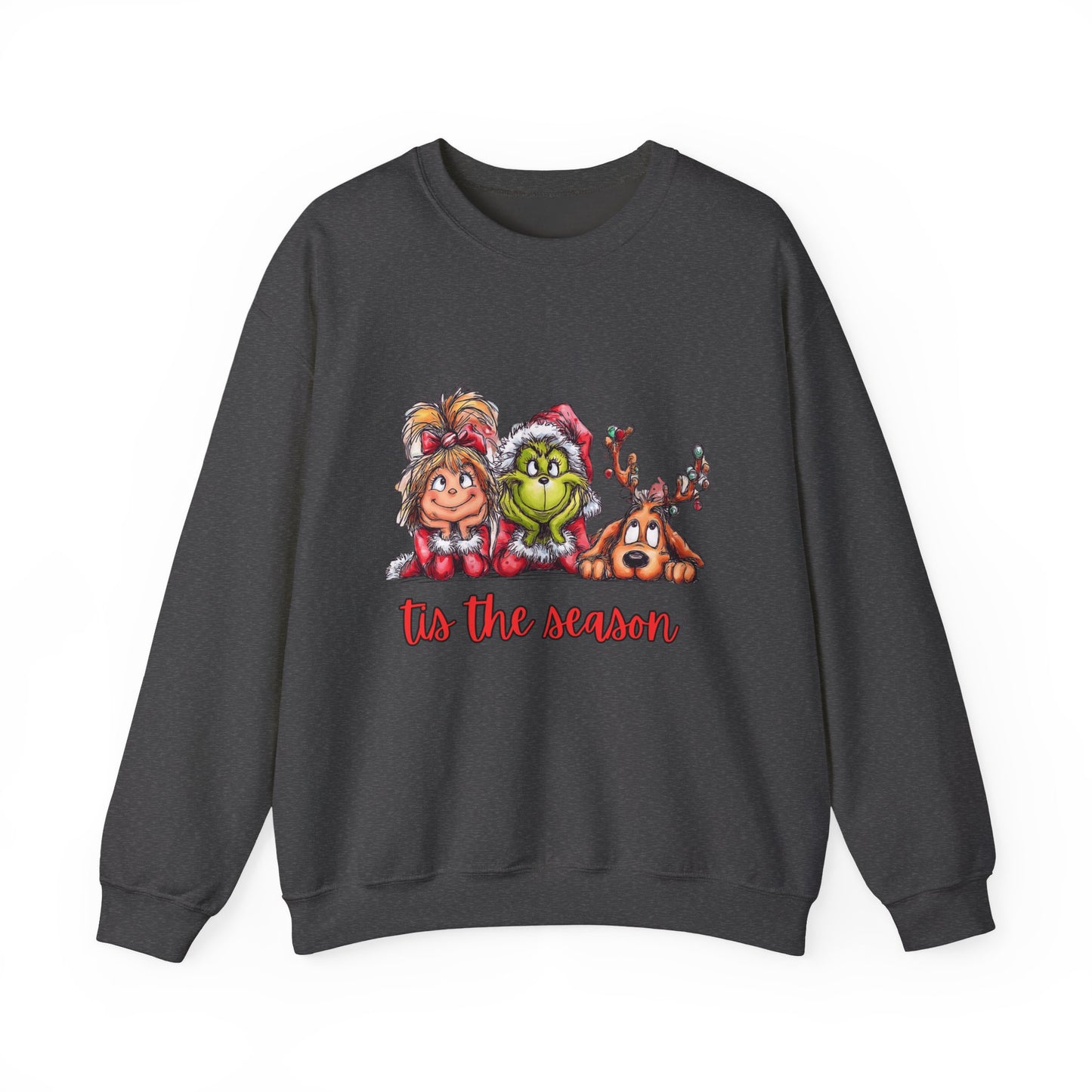 Tis The Season Grinch Unisex Heavy Blend™ Crewneck Sweatshirt