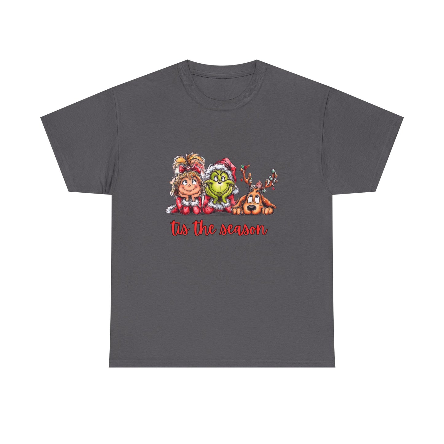 Tis The Season Grinch Unisex Heavy Cotton Tee