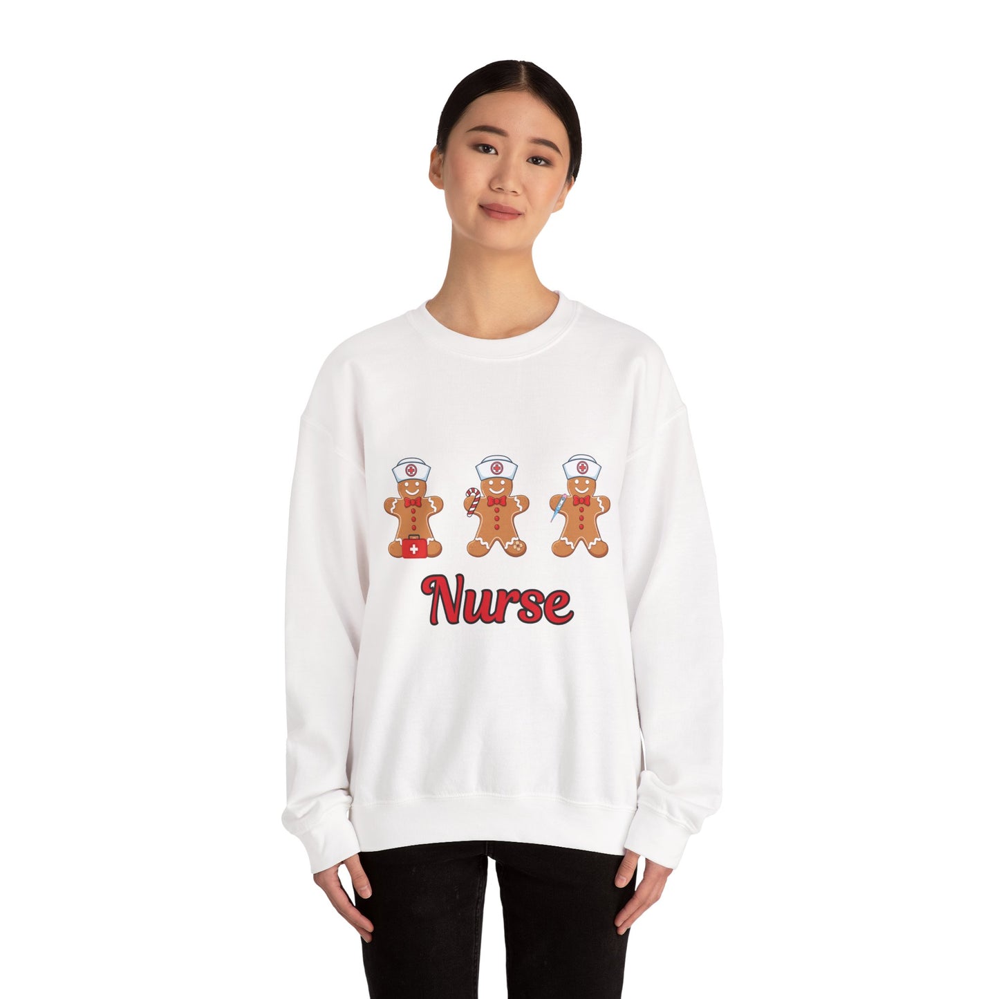Nurse Gingerbread Unisex Heavy Blend™ Crewneck Sweatshirt