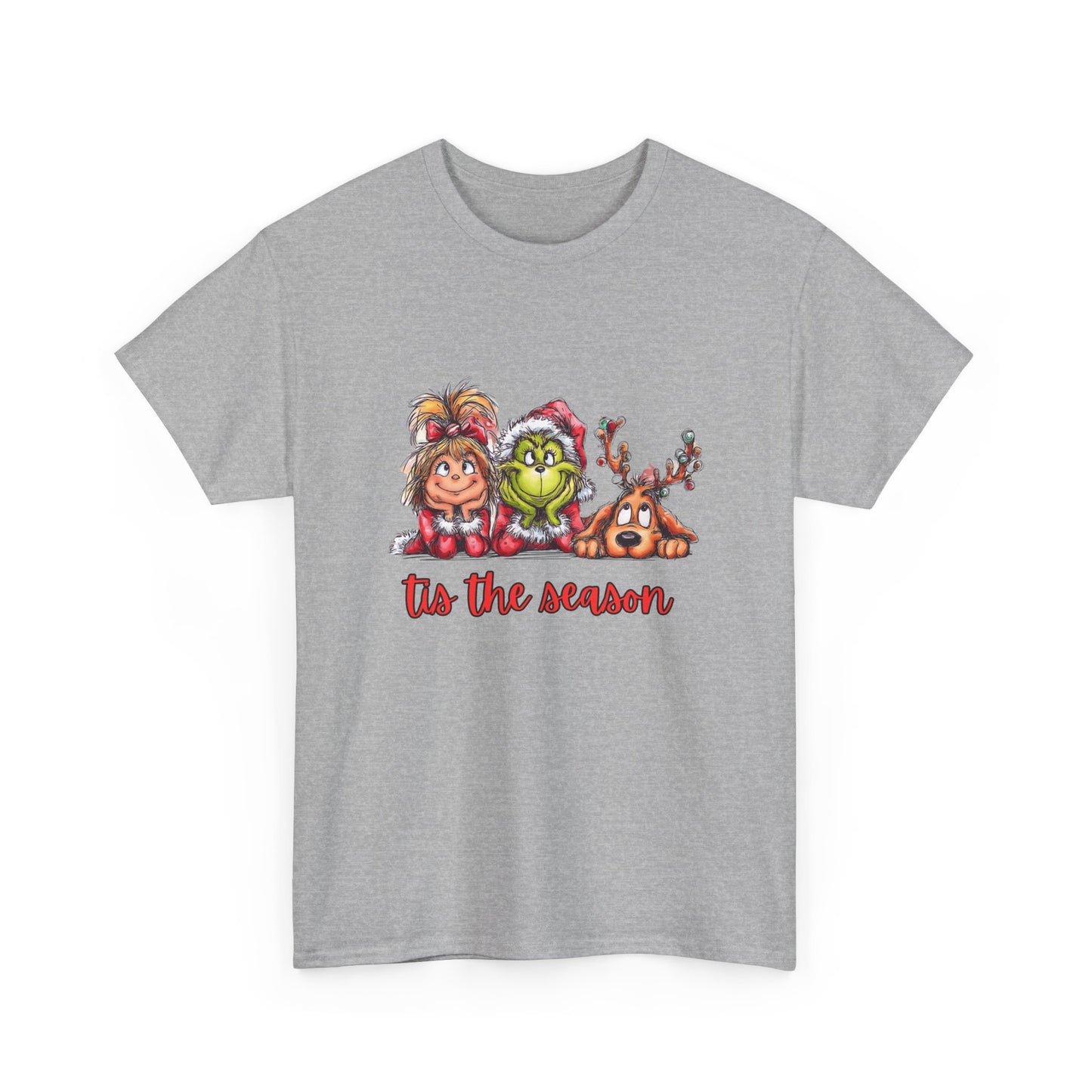 Tis The Season Grinch Unisex Heavy Cotton Tee