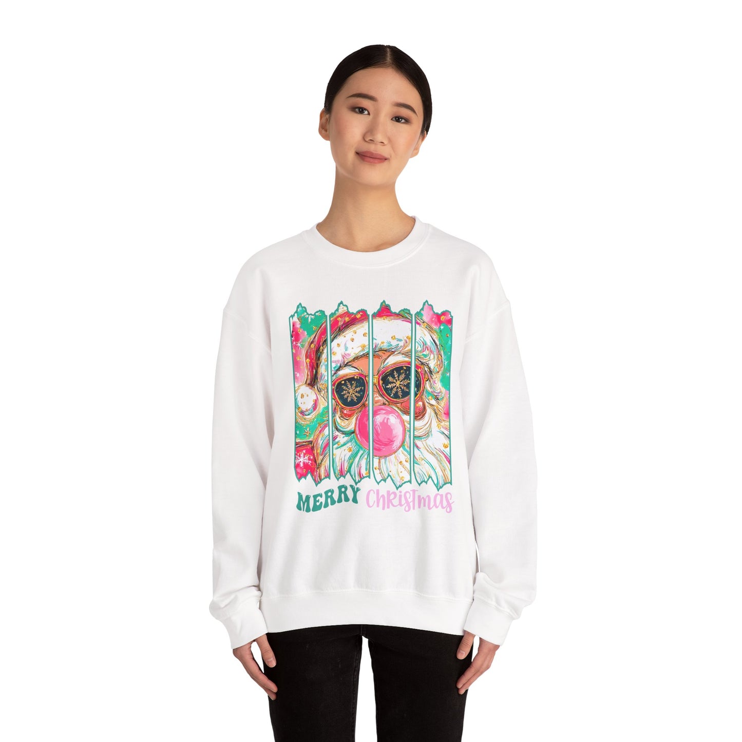 Santa Merry Christmas Unisex Heavy Blend™ Crewneck Sweatshirt
