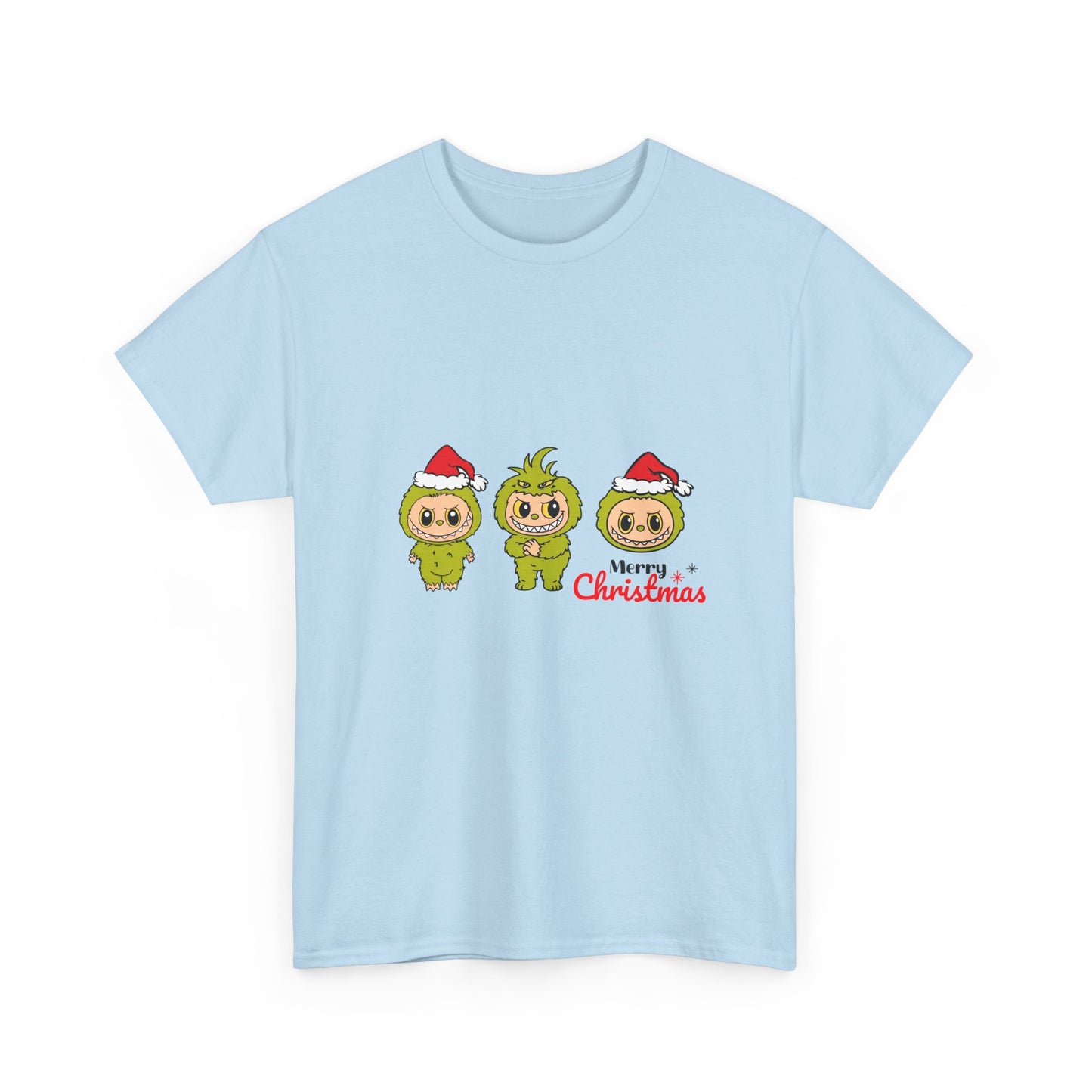Merry Christmas Labubu Unisex Heavy Cotton Tee