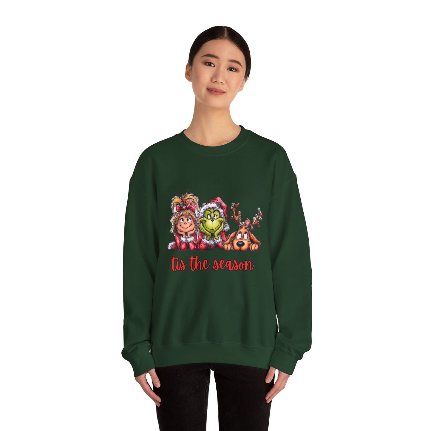 Tis The Season Grinch Unisex Heavy Blend™ Crewneck Sweatshirt