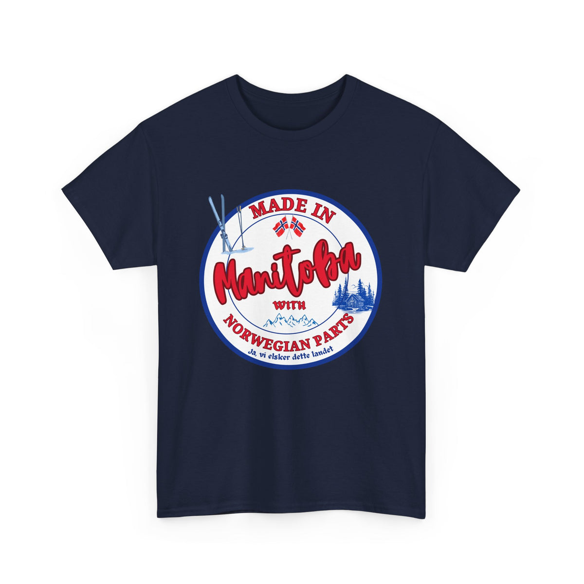 Made In Manitoba With Norwegian Parts Unisex Heavy Cotton Tee