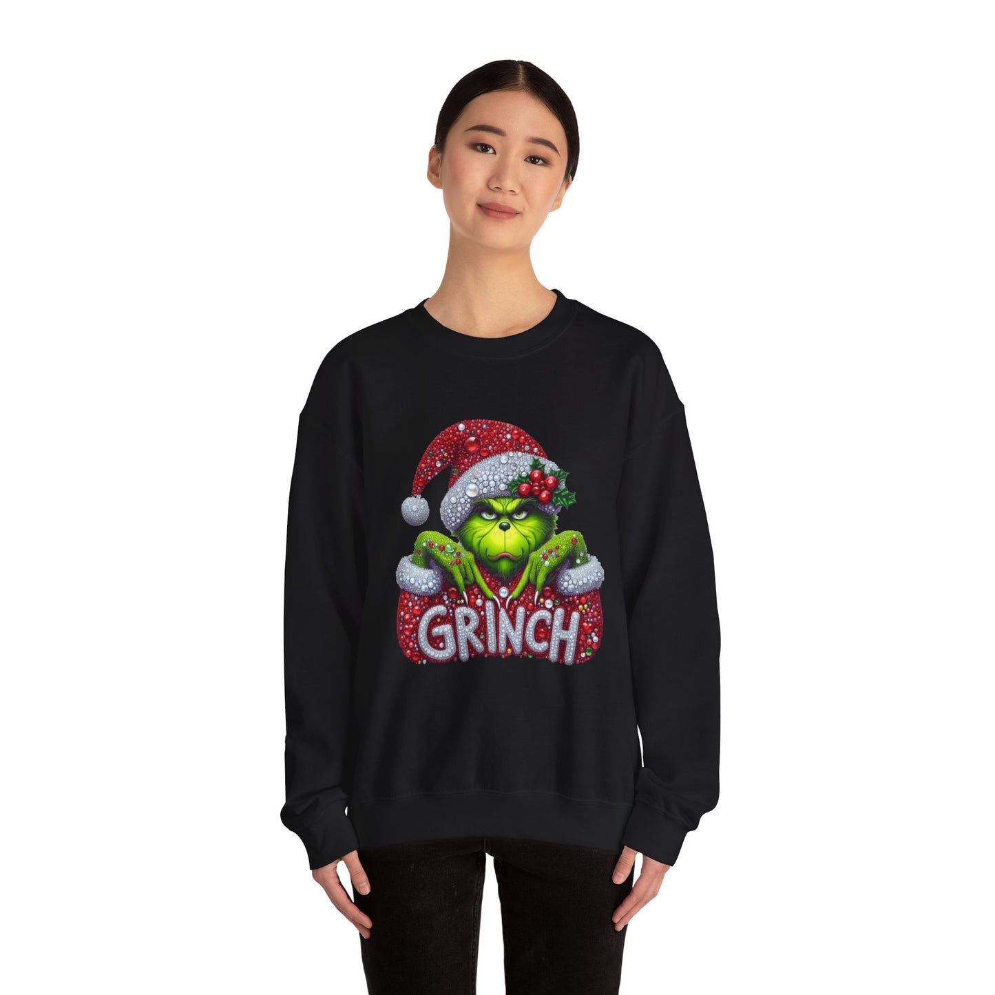 Glitter Grinch Unisex Heavy Blend™ Crewneck Sweatshirt
