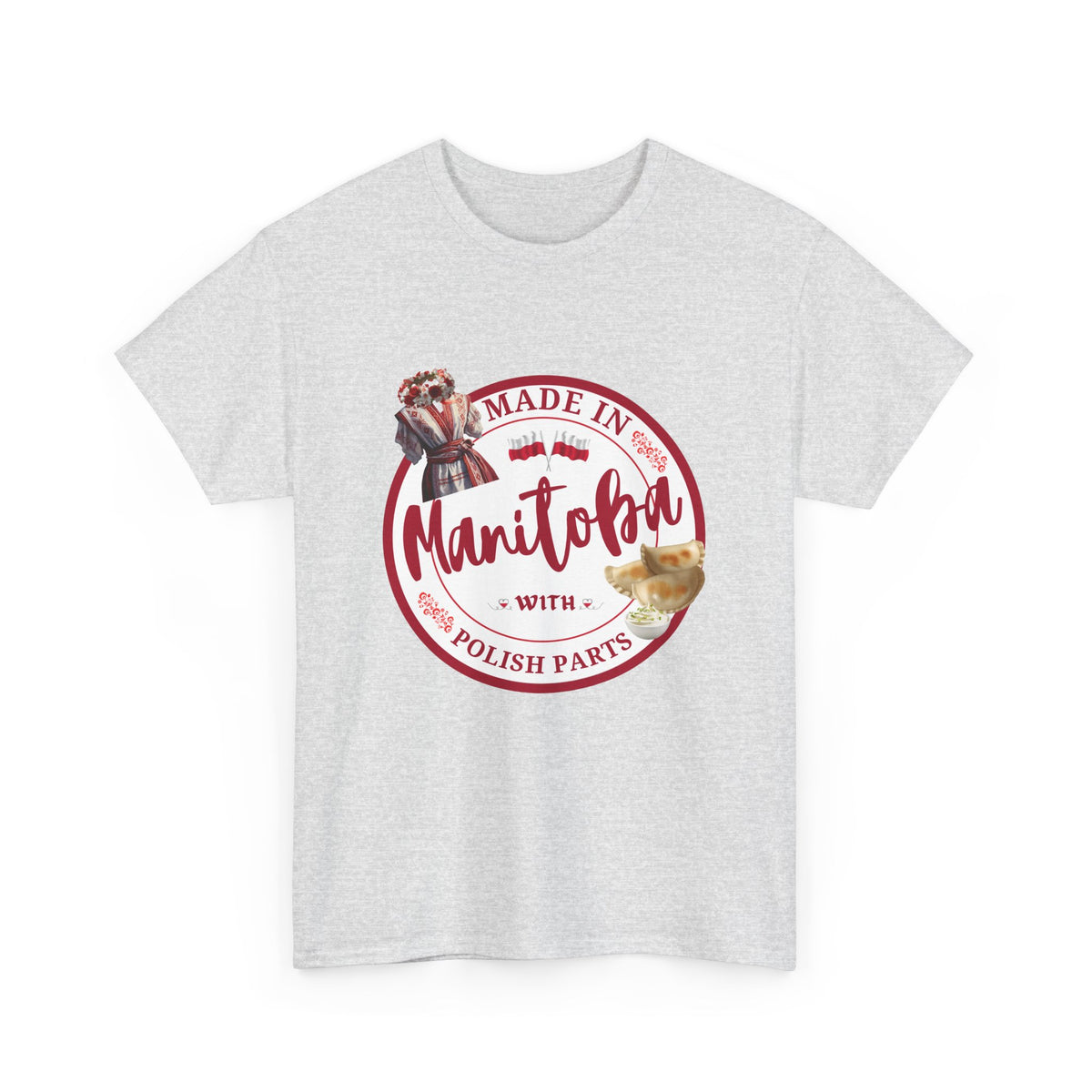 Made In Manitoba With Polish Parts Unisex Heavy Cotton Tee