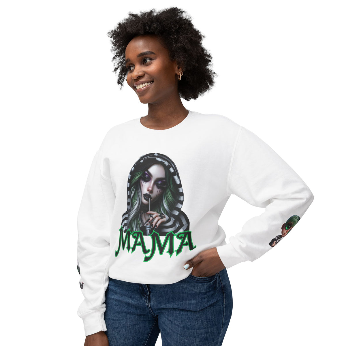 Mama Gothic Unisex Lightweight Crewneck Sweatshirt