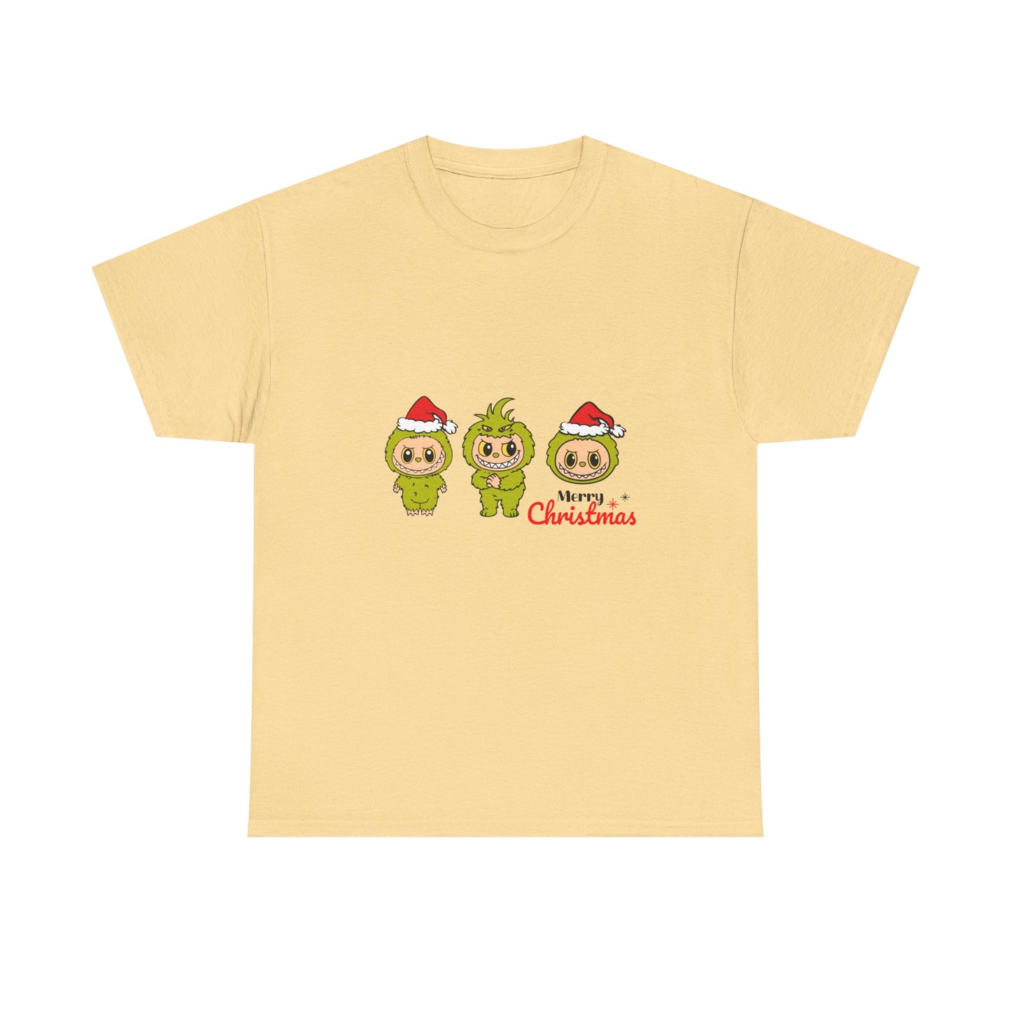 Merry Christmas Labubu Unisex Heavy Cotton Tee