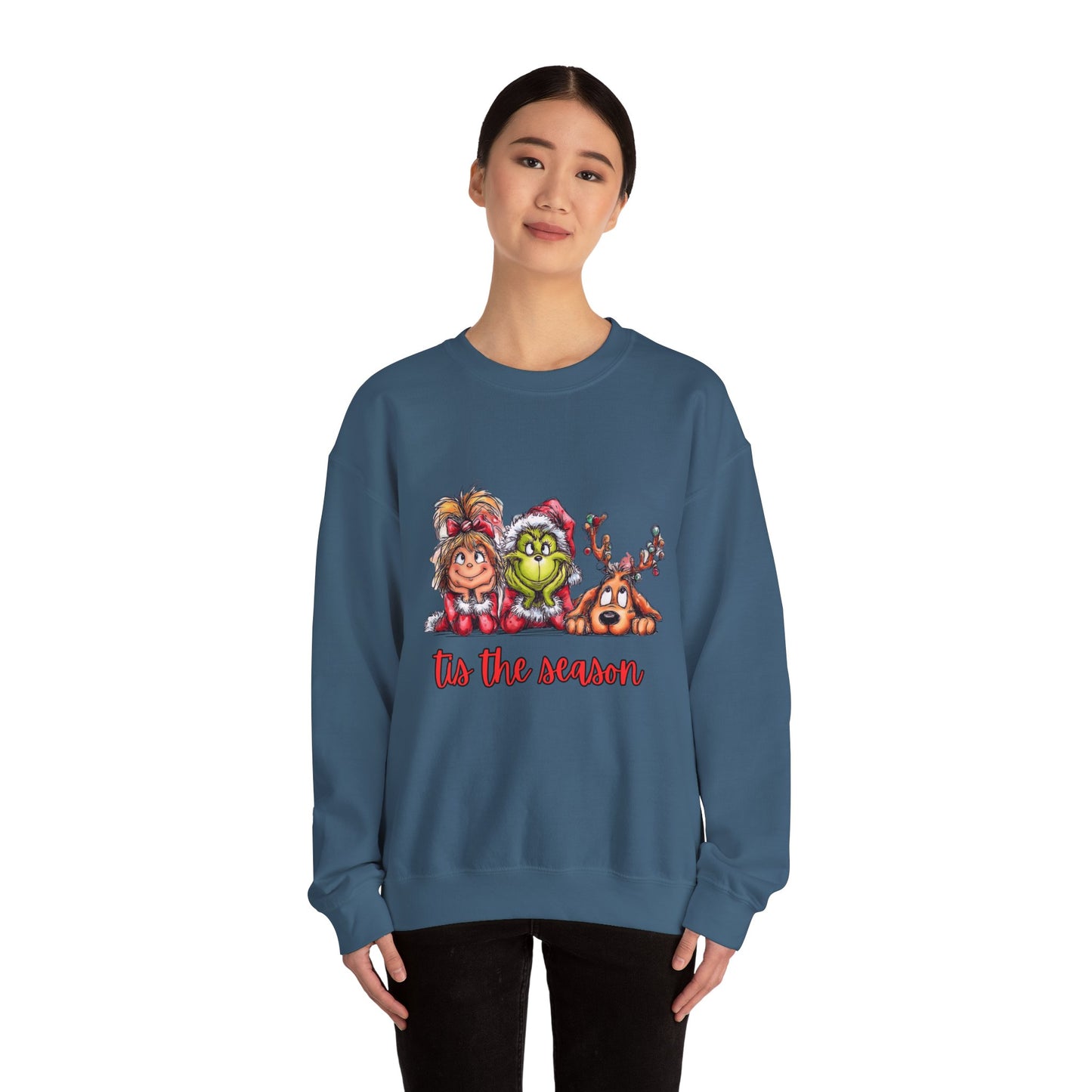 Tis The Season Grinch Unisex Heavy Blend™ Crewneck Sweatshirt