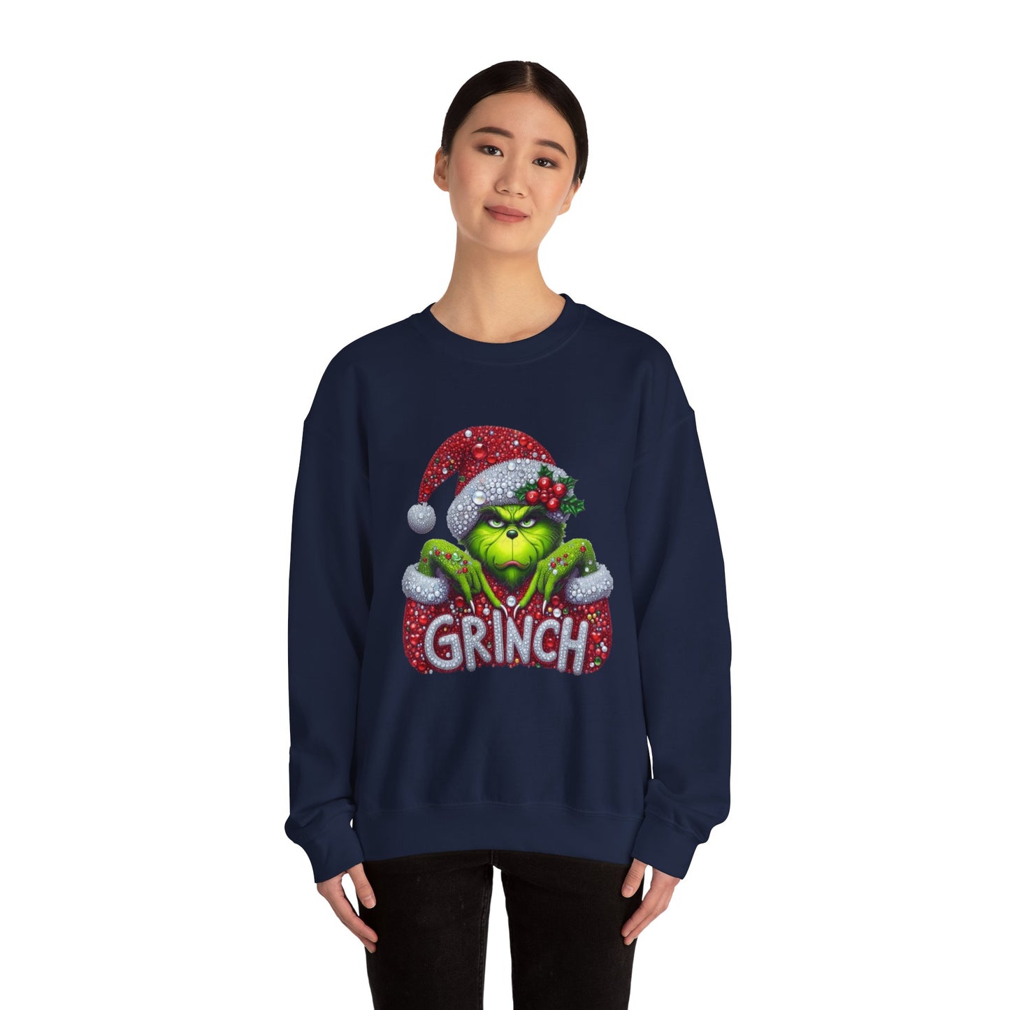 Glitter Grinch Unisex Heavy Blend™ Crewneck Sweatshirt