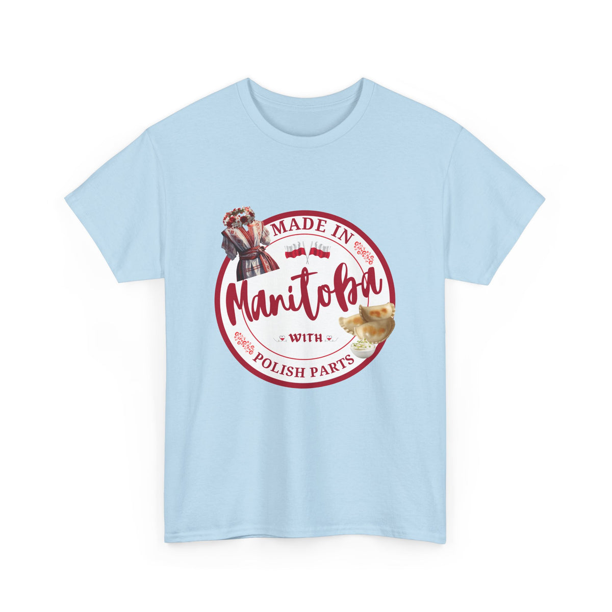 Made In Manitoba With Polish Parts Unisex Heavy Cotton Tee