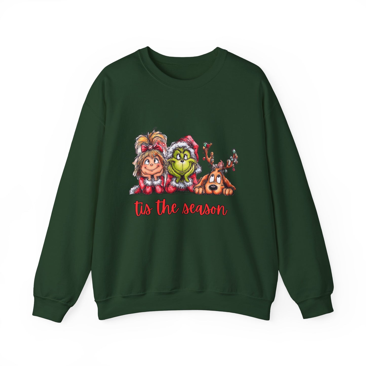 Tis The Season Grinch Unisex Heavy Blend™ Crewneck Sweatshirt