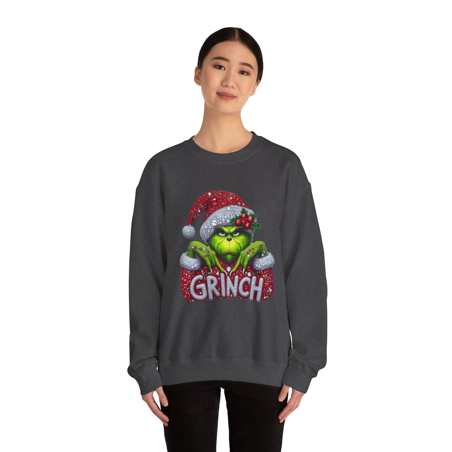 Glitter Grinch Unisex Heavy Blend™ Crewneck Sweatshirt