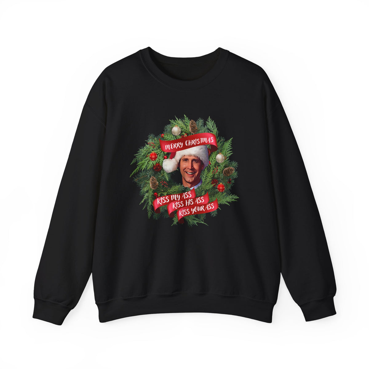 Kiss My Ass, Kiss His Ass, Kiss Your Ass Unisex Heavy Blend™ Crewneck Sweatshirt