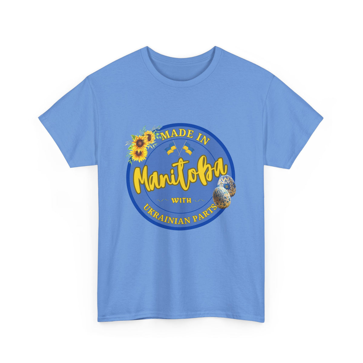 Made In Manitoba With Ukrainian Parts Unisex Heavy Cotton Tee