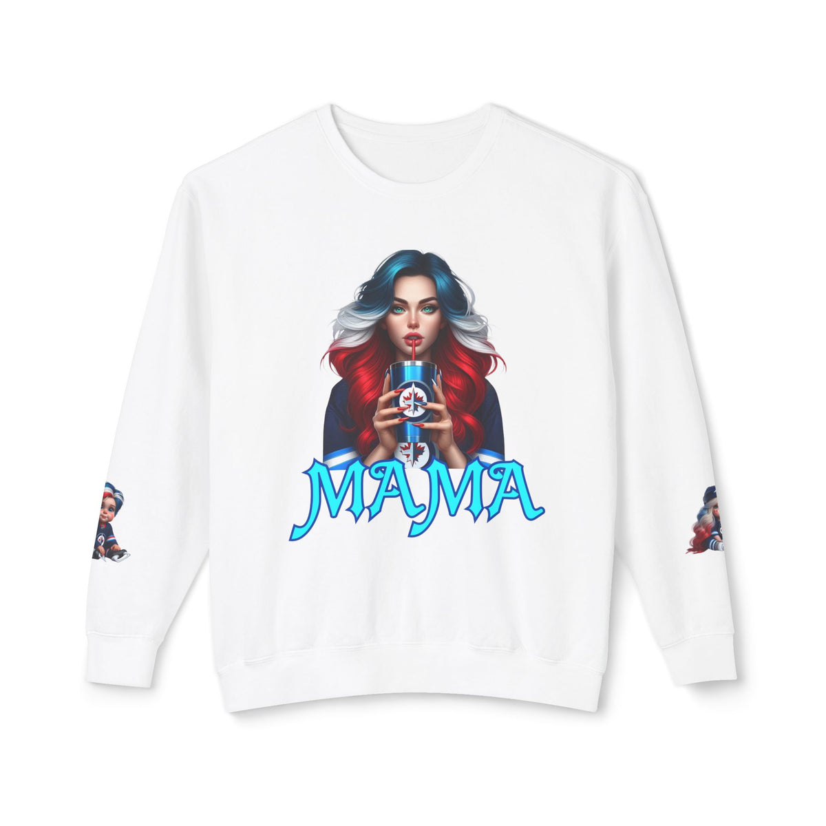 Mama Hockey Unisex Lightweight Crewneck Sweatshirt