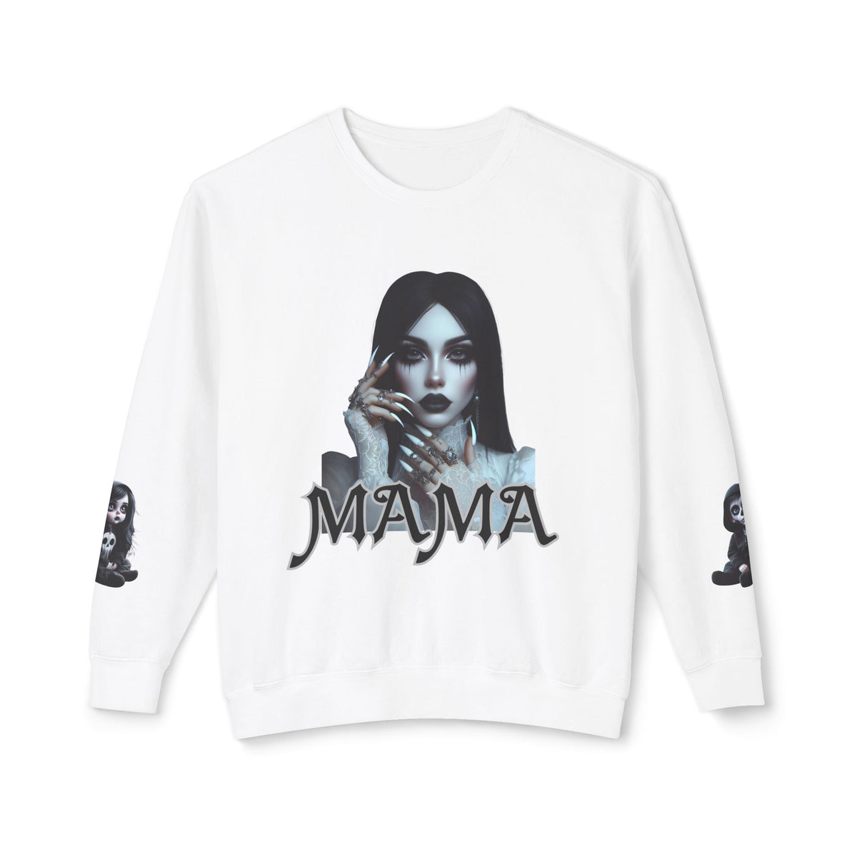 Mama Ghost Unisex Lightweight Crewneck Sweatshirt