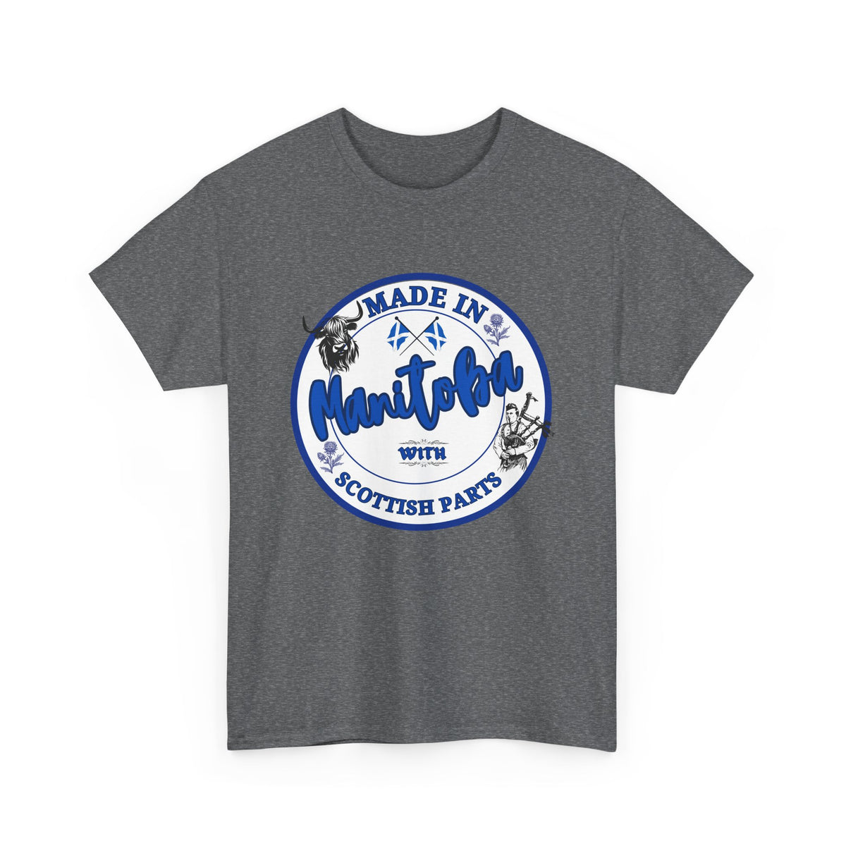 Made In Manitoba With Scottish Parts Unisex Heavy Cotton Tee