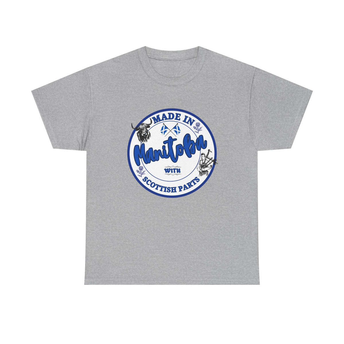 Made In Manitoba With Scottish Parts Unisex Heavy Cotton Tee