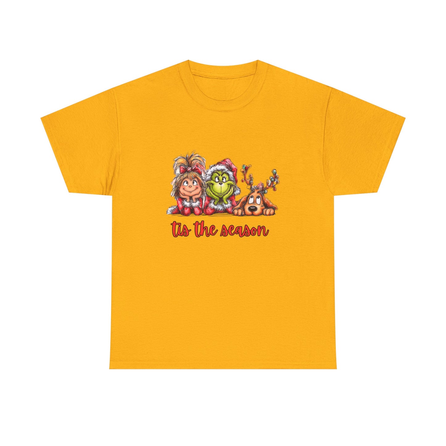 Tis The Season Grinch Unisex Heavy Cotton Tee