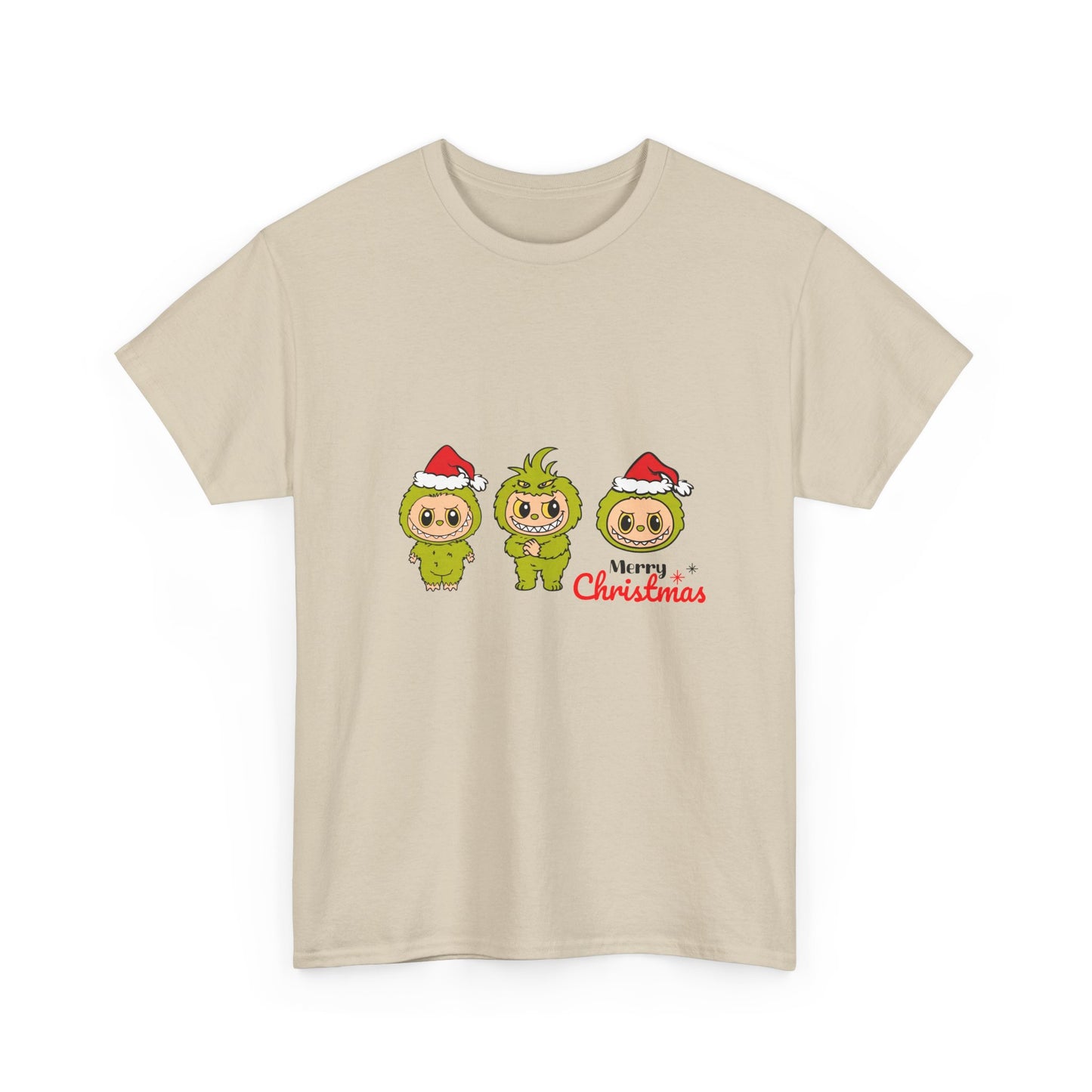 Merry Christmas Labubu Unisex Heavy Cotton Tee