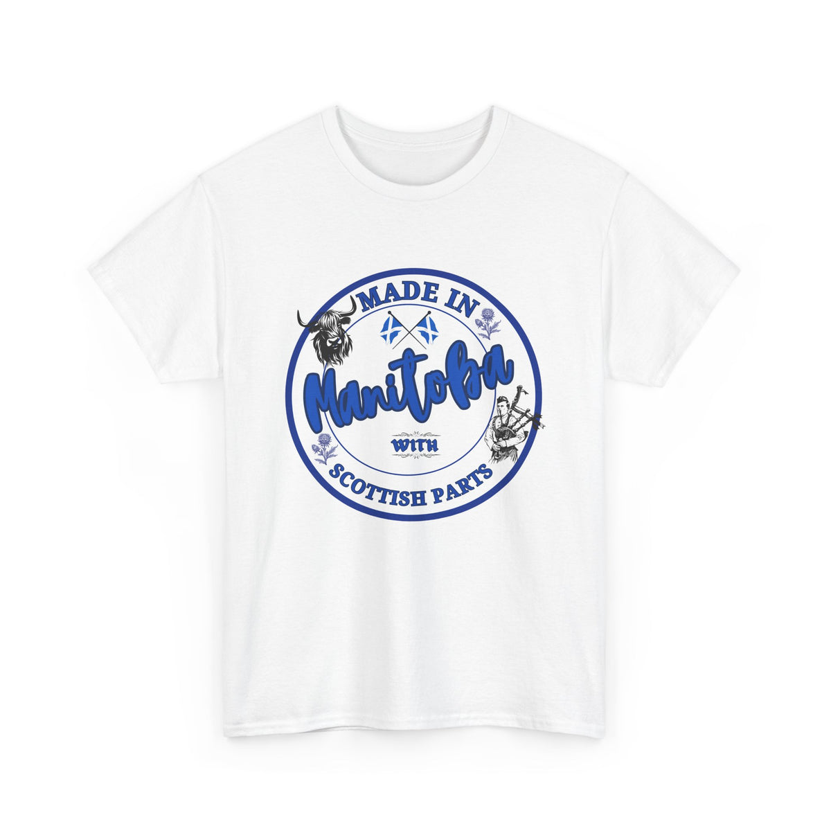 Made In Manitoba With Scottish Parts Unisex Heavy Cotton Tee