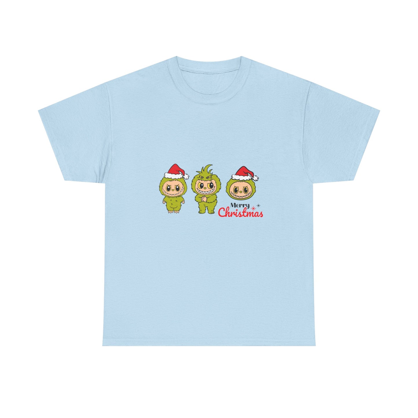 Merry Christmas Labubu Unisex Heavy Cotton Tee