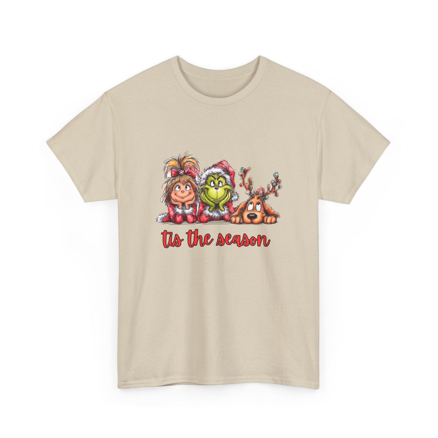 Tis The Season Grinch Unisex Heavy Cotton Tee